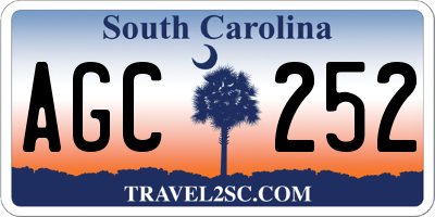 SC license plate AGC252