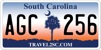 SC license plate AGC256