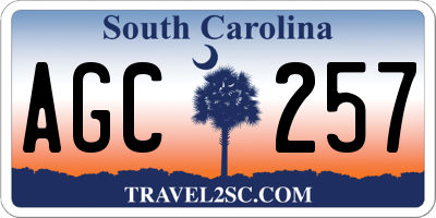 SC license plate AGC257