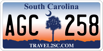 SC license plate AGC258
