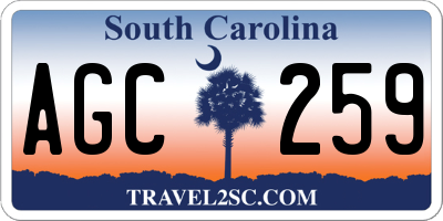 SC license plate AGC259