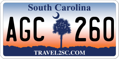 SC license plate AGC260