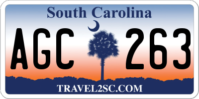 SC license plate AGC263