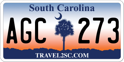 SC license plate AGC273