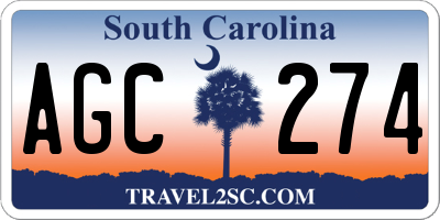 SC license plate AGC274