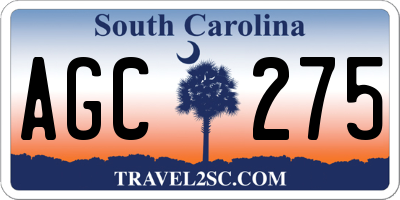 SC license plate AGC275