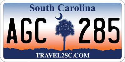 SC license plate AGC285