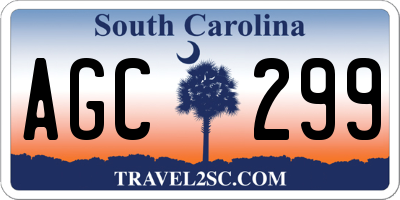 SC license plate AGC299