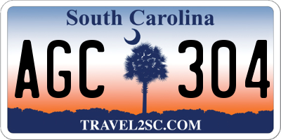 SC license plate AGC304
