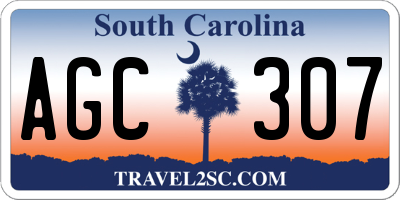 SC license plate AGC307