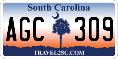 SC license plate AGC309
