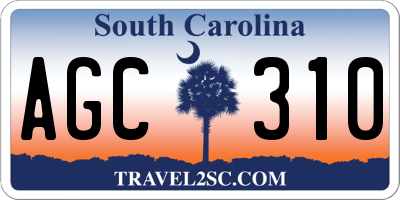 SC license plate AGC310