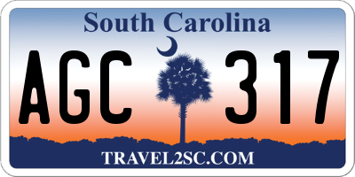 SC license plate AGC317