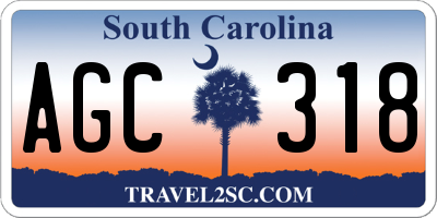 SC license plate AGC318