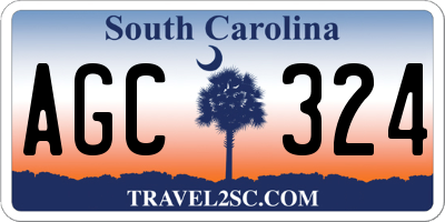 SC license plate AGC324