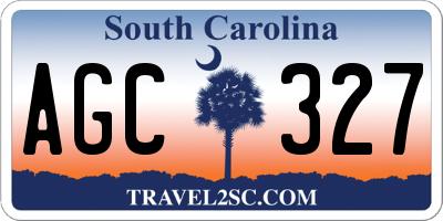 SC license plate AGC327