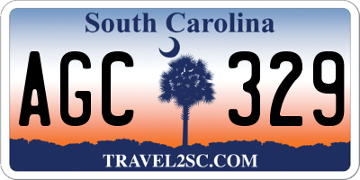 SC license plate AGC329