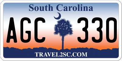 SC license plate AGC330