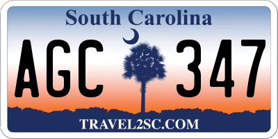SC license plate AGC347