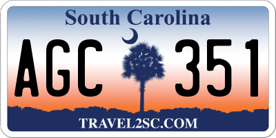 SC license plate AGC351