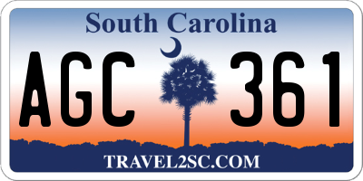 SC license plate AGC361