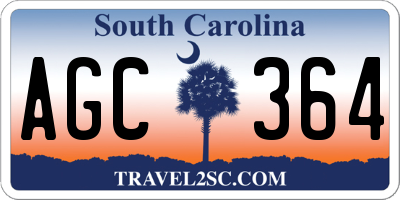 SC license plate AGC364