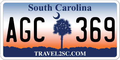 SC license plate AGC369