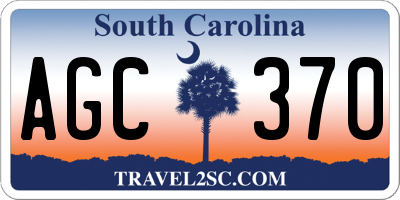 SC license plate AGC370