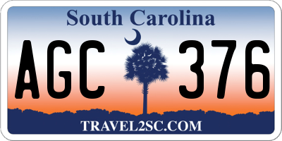 SC license plate AGC376