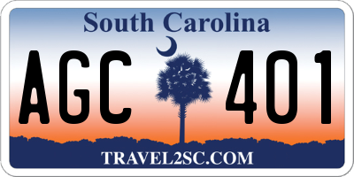 SC license plate AGC401