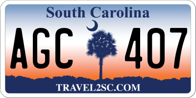 SC license plate AGC407