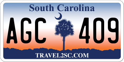 SC license plate AGC409