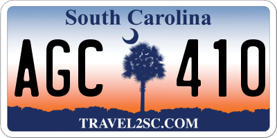 SC license plate AGC410