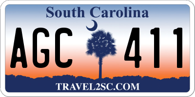 SC license plate AGC411