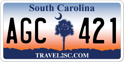 SC license plate AGC421