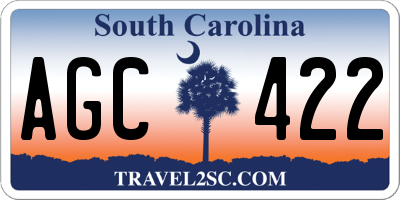SC license plate AGC422