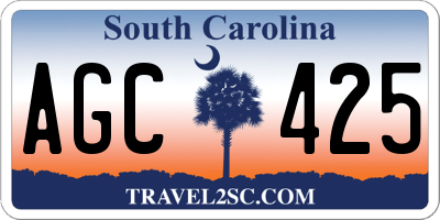 SC license plate AGC425