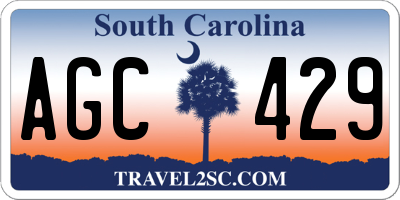 SC license plate AGC429