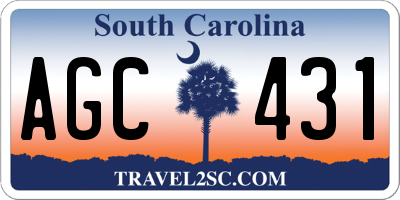 SC license plate AGC431