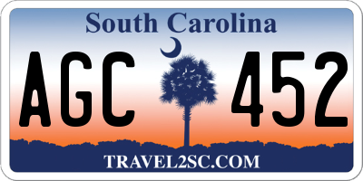 SC license plate AGC452