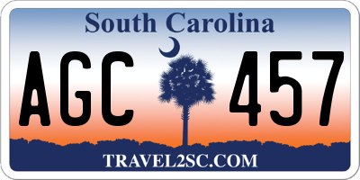SC license plate AGC457