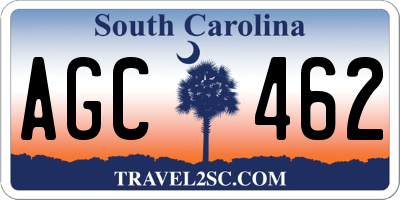 SC license plate AGC462