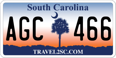SC license plate AGC466