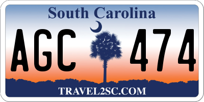 SC license plate AGC474
