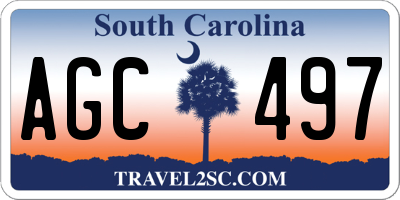 SC license plate AGC497