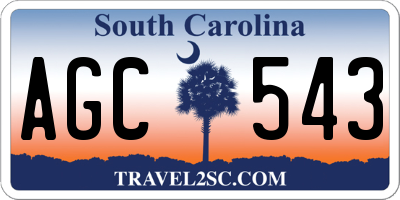 SC license plate AGC543