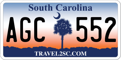 SC license plate AGC552