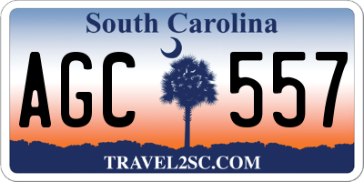 SC license plate AGC557