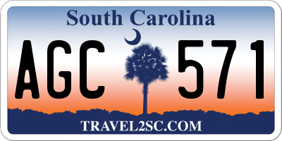 SC license plate AGC571