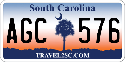 SC license plate AGC576
